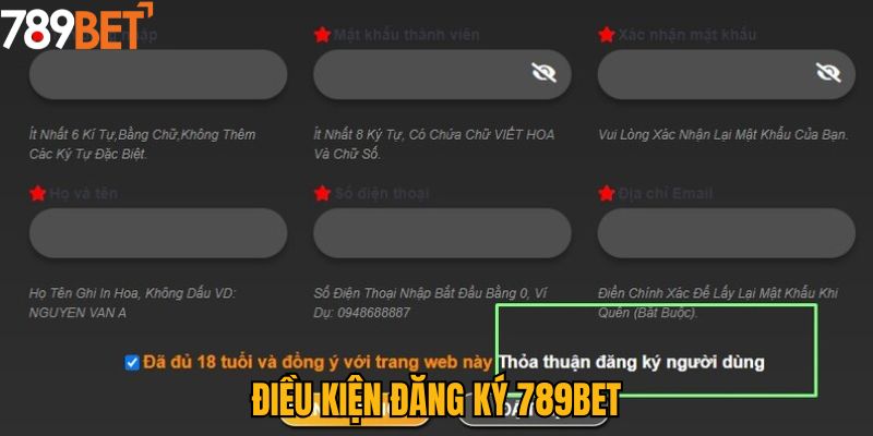 Tuân thủ các quy định để mở account cá cược 789bet